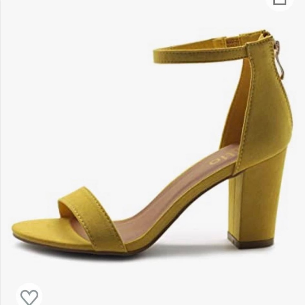 Mustard/yellow heels